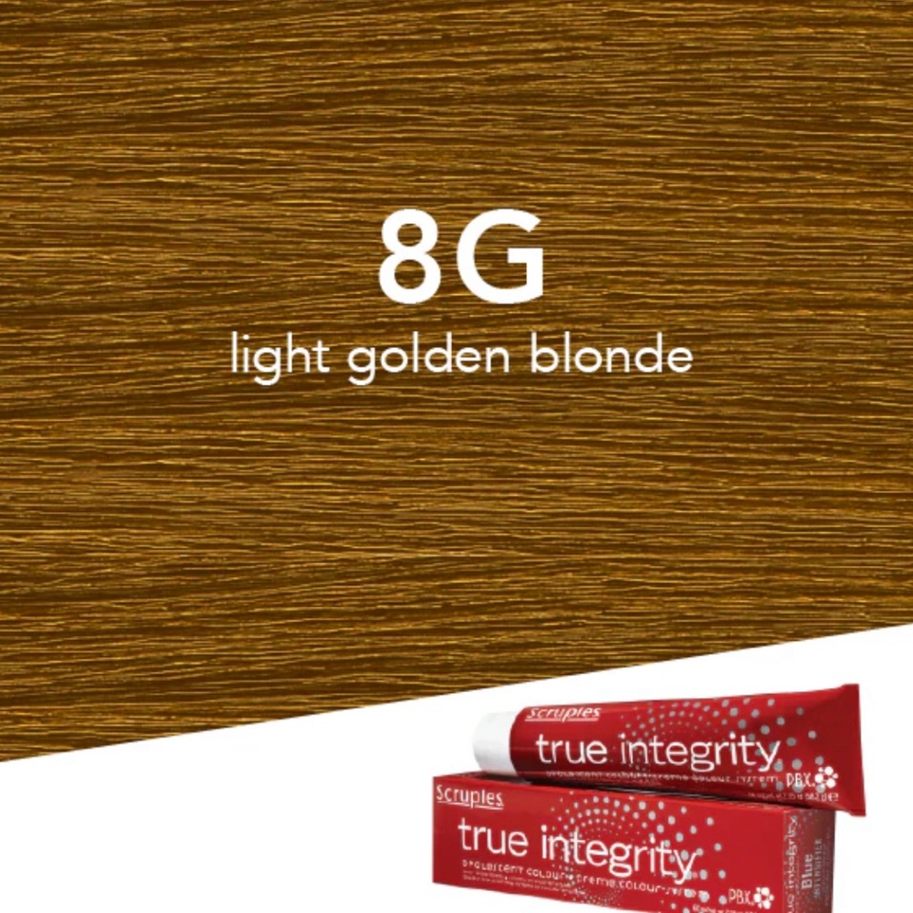 NIB Scruples True Integrity Opalescent Colour Hair Color 8G Light Golden Blonde